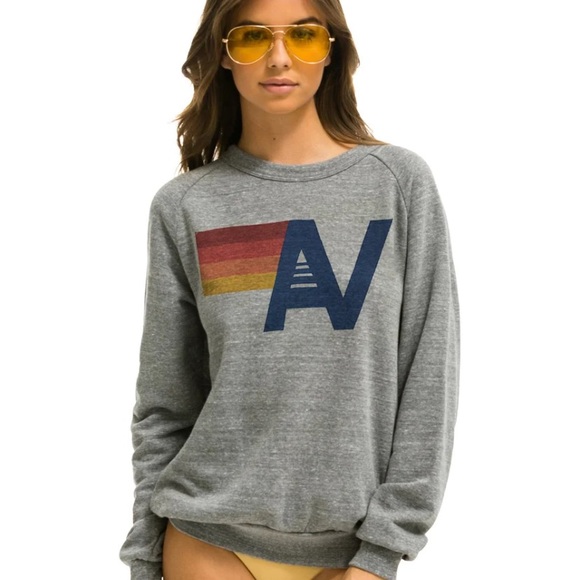 Aviator Nation Tops - Aviator Nation logo lightweight crew sweatshirt
